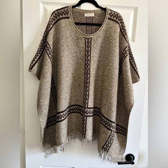 Simply Couture Sweaters - Simply Couture Brown Nordic Shrug